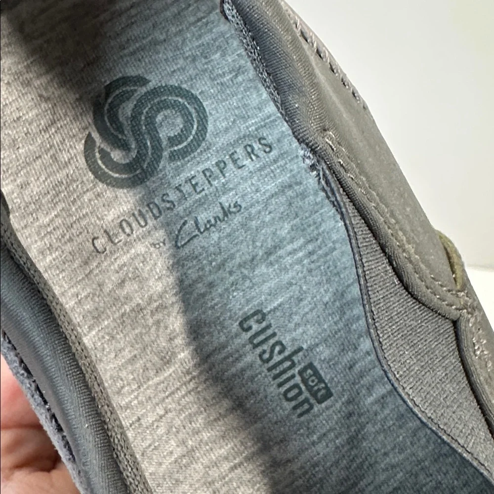 Cloudsteppers by Clarks Caddell Denali Gray SlipOn Wedge Size 8.5